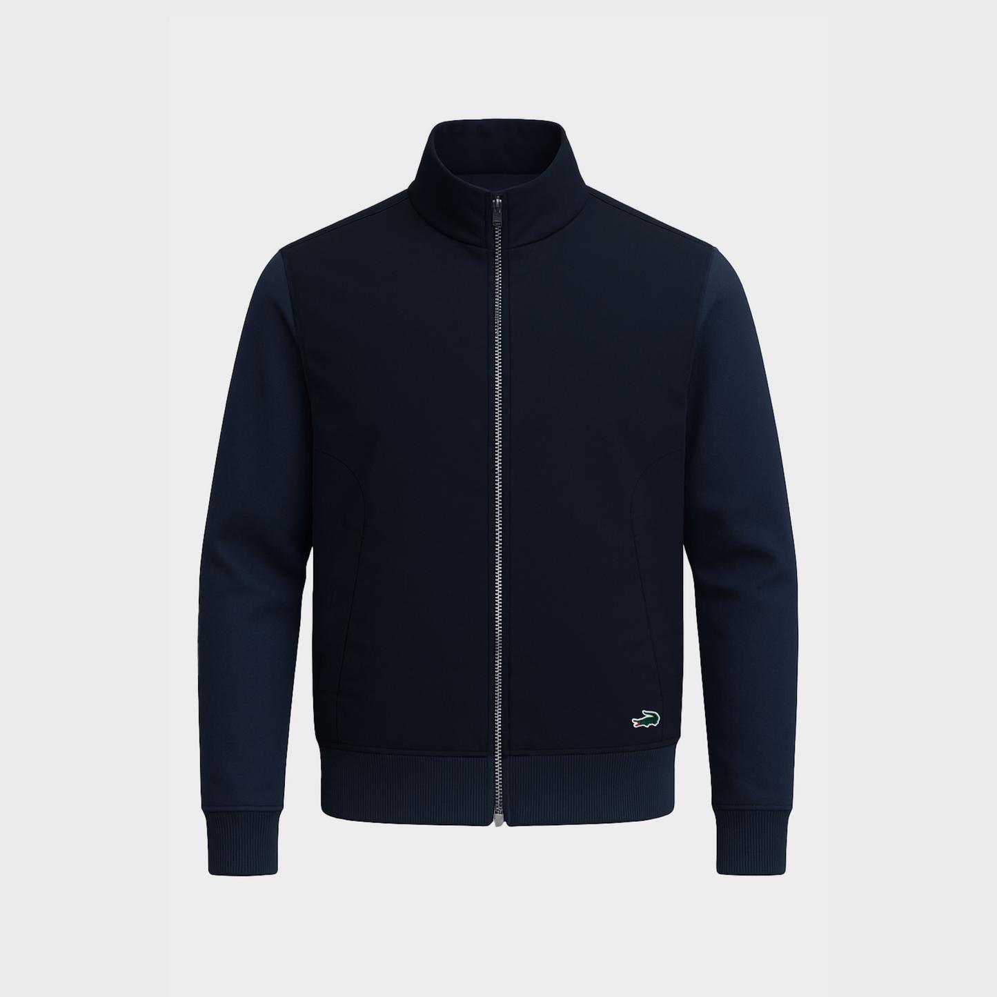 NAVY CUSTOM FIT JACKET WITH ZIP OPENING