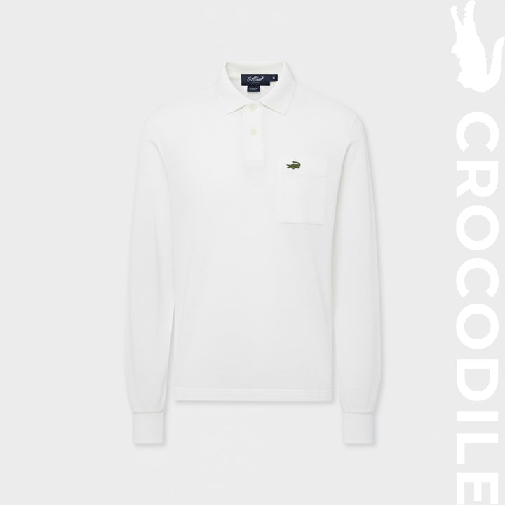 CLOUD DANCER CUSTOM FIT LONG SLEEVE POLO SHIRT