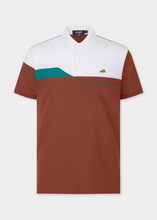 Load image into Gallery viewer, NUTSHELL BROWN COLOUR BLOCK CUSTOM FIT POLO SHIRT
