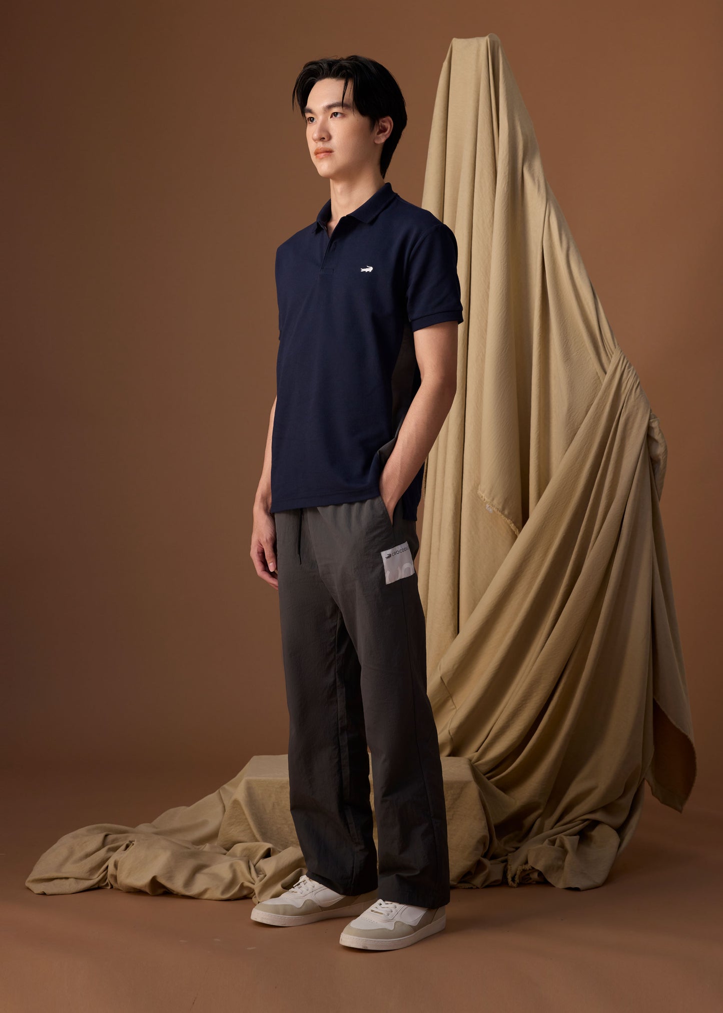 NAVY CUSTOM FIT POLO SHIRT