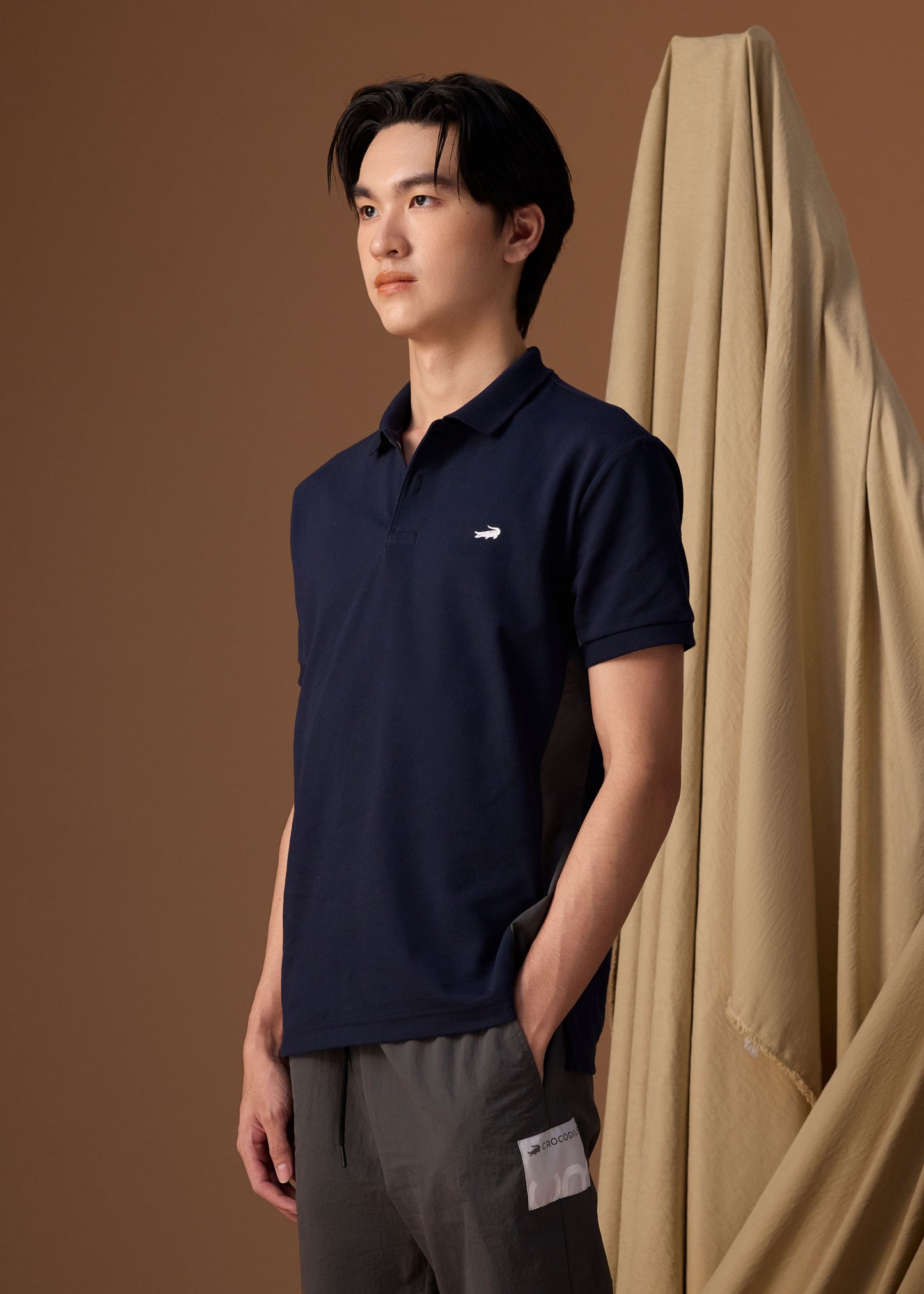 NAVY CUSTOM FIT POLO SHIRT