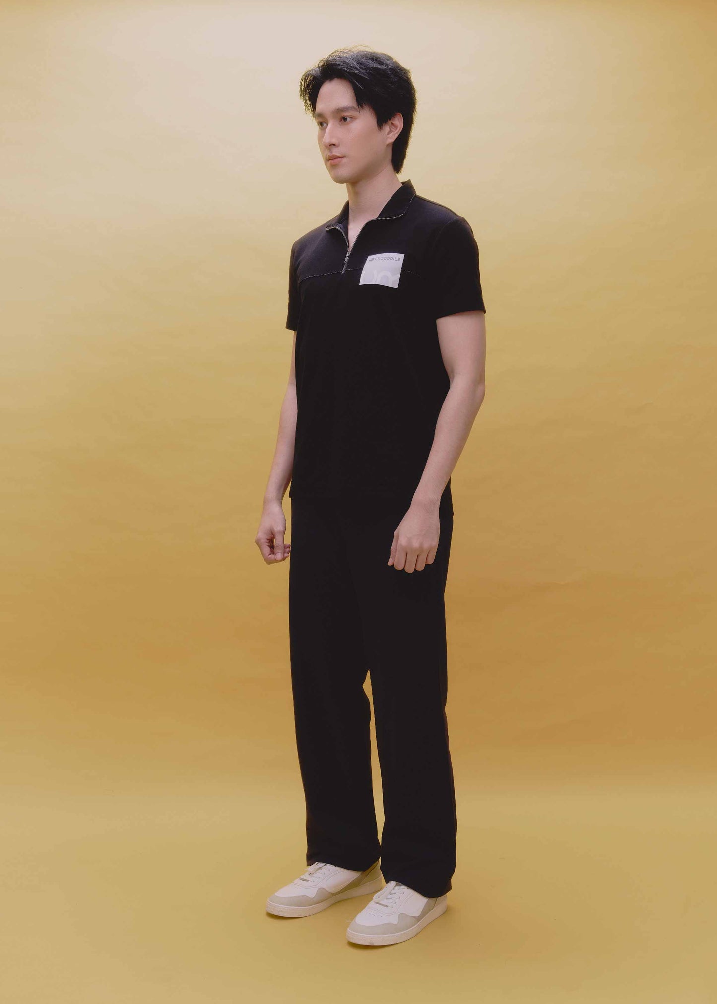 BLACK CUSTOM FIT POLO SHIRT