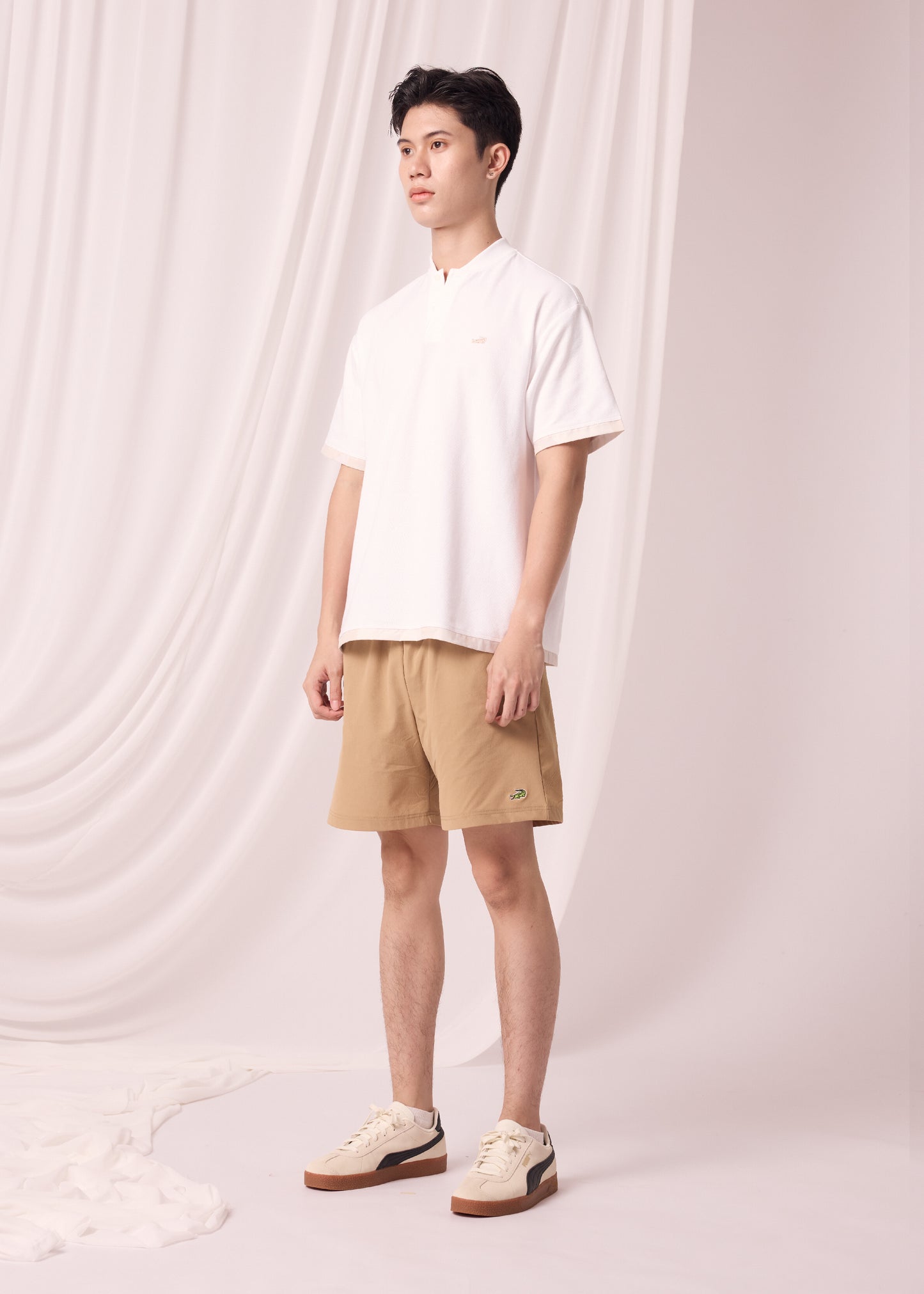 CLOUD DANCER BOMBER COLLAR CUSTOM FIT POLO SHIRT
