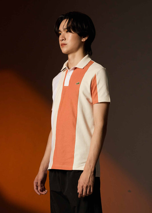 COLOUR BLOCK  CUSTOM FIT POLO SHIRT