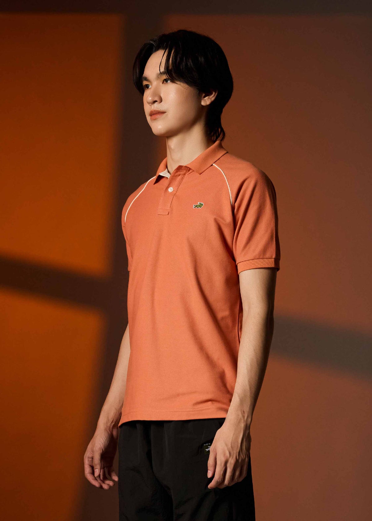 BRANDIED MELON CUSTOM FIT POLO SHIRT