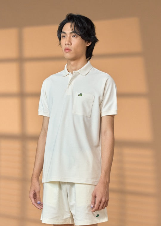 UNBLEACHED COTTON  REGULAR FIT POLO SHIRT