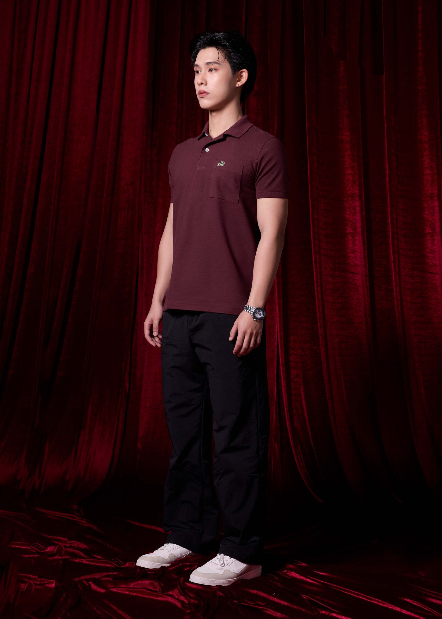 WINSOR WIND PURPLE REGULAR FIT POLO SHIRT WITH POCKET