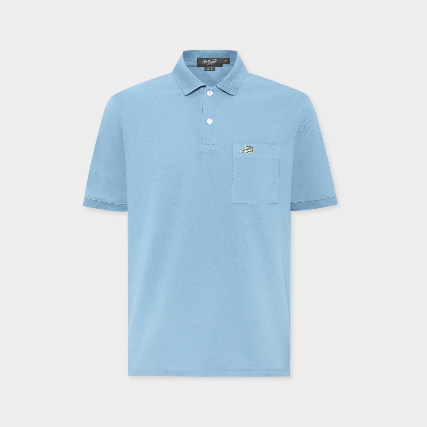 เสื้อโปโลสีสตาร์ไลท์บลูทรงเรกูล่าร์ฟิตพ​​ร้อมกระเป๋า