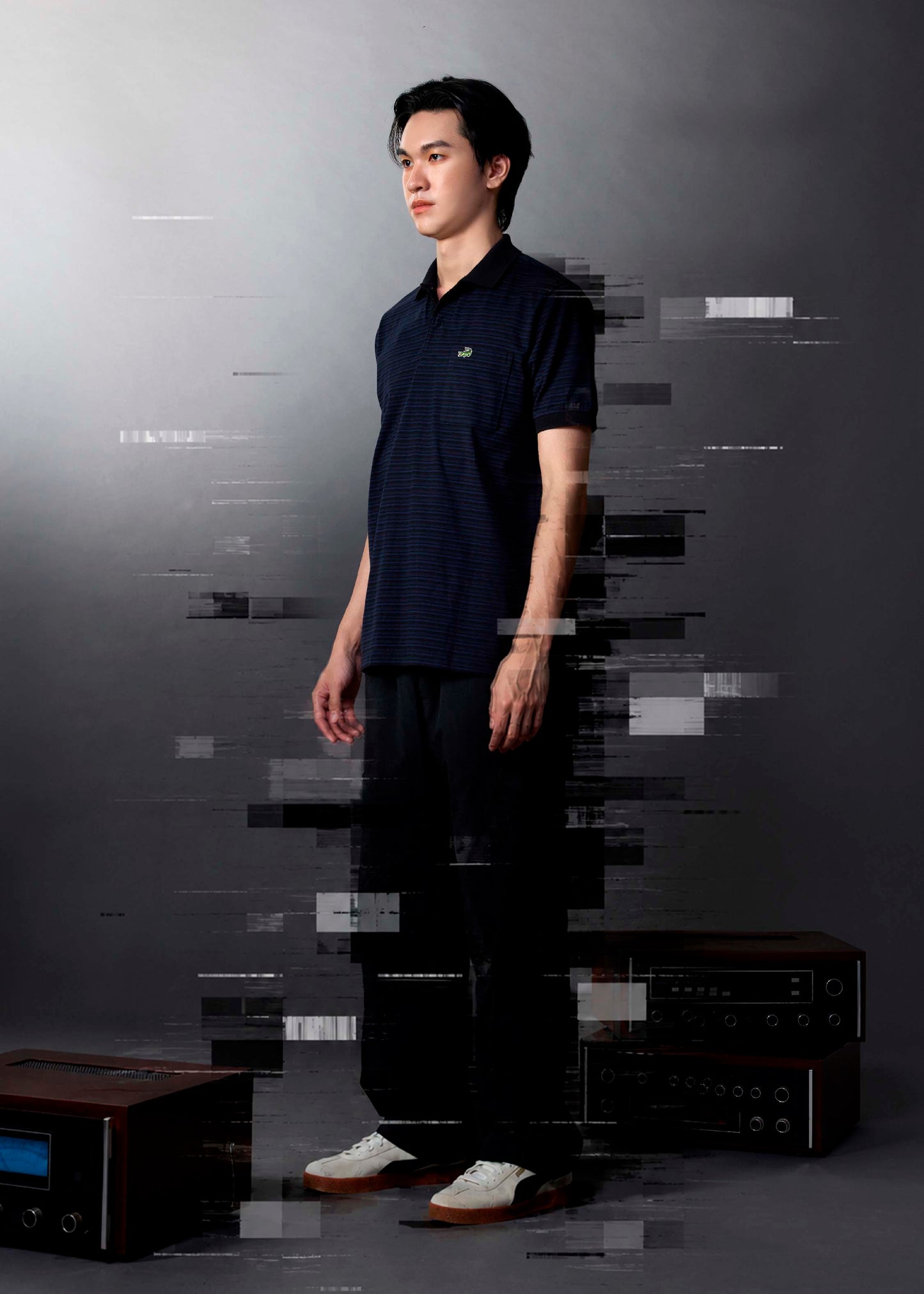 BLACK STRIPE REGULAR FIT POLO SHIRT
