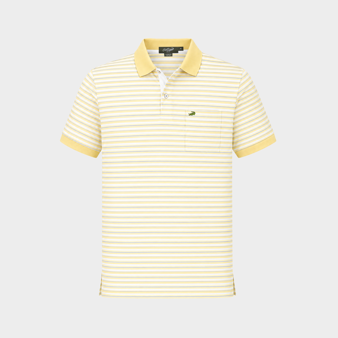 SUNLIGHT YELLOW STRIPE REGULAR FIT POLO SHIRT