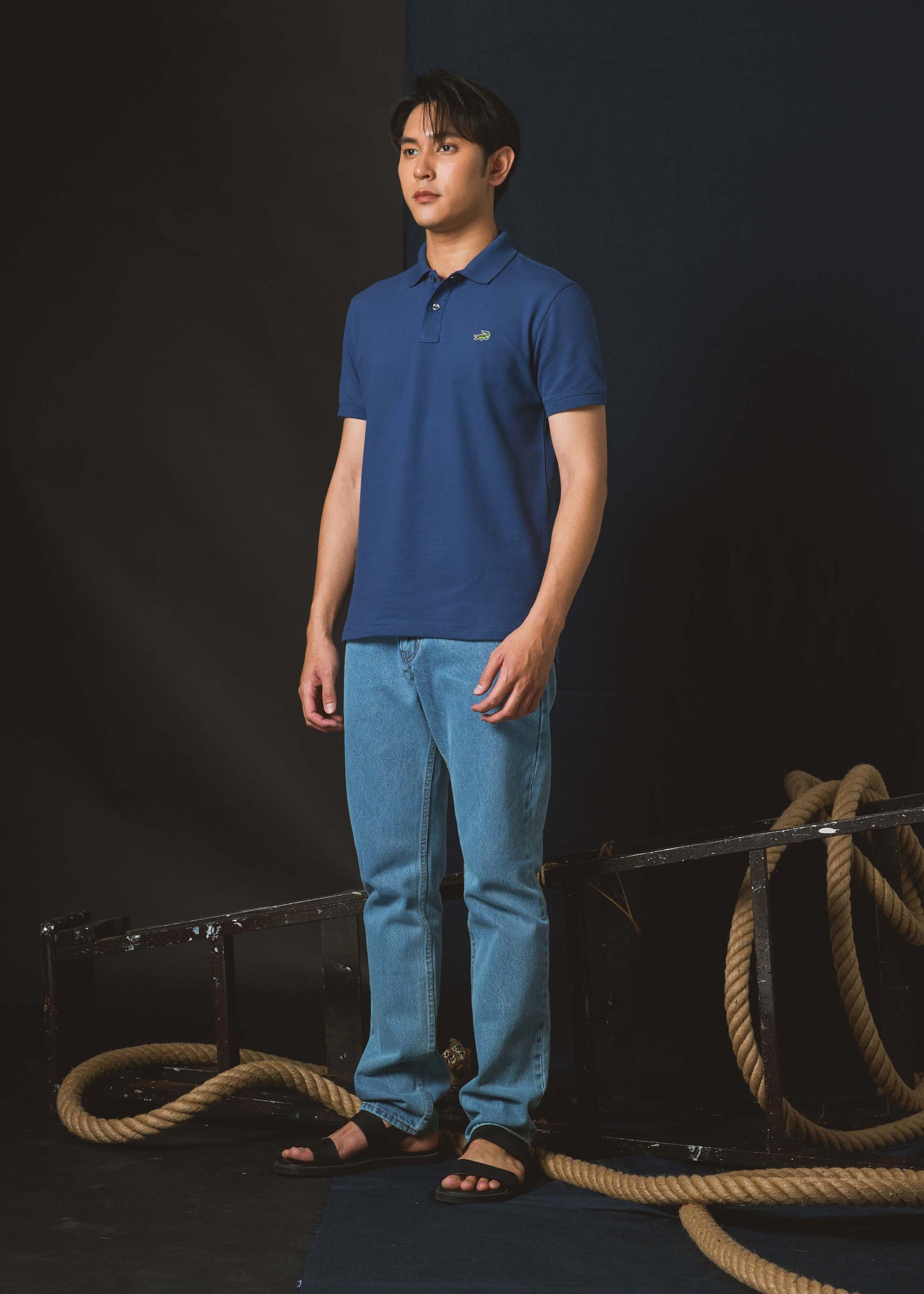 NAVAL ACADEMY BLUE SLIM FIT POLO SHIRT