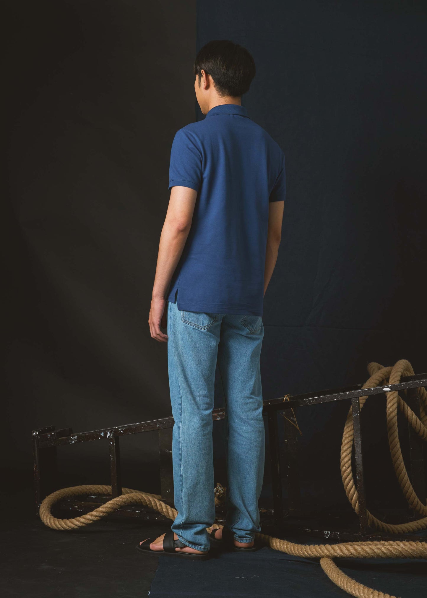 NAVAL ACADEMY BLUE SLIM FIT POLO SHIRT