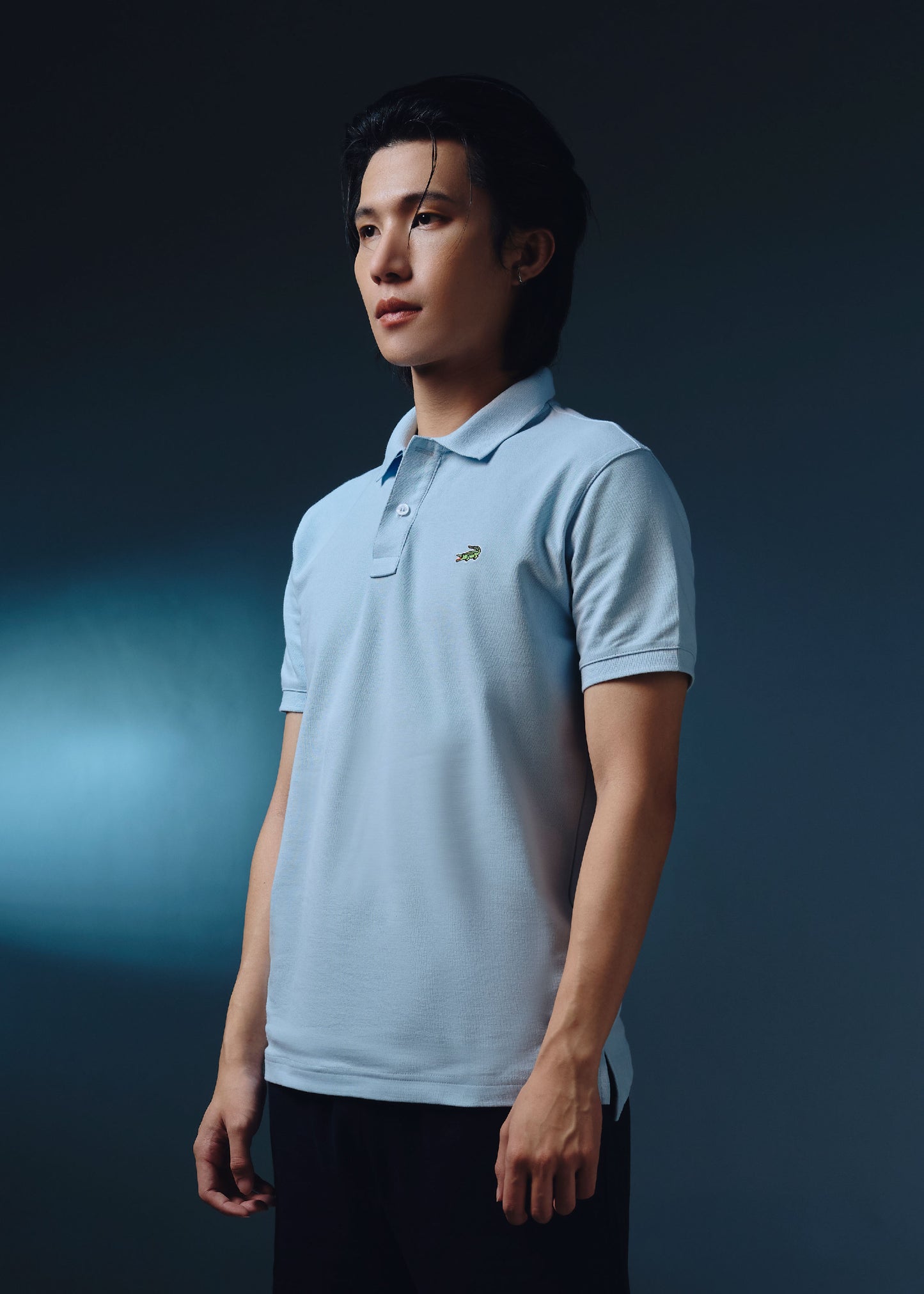 เสื้อโปโลสีสตาร์ไลท์บลูทรงสลิมฟิต