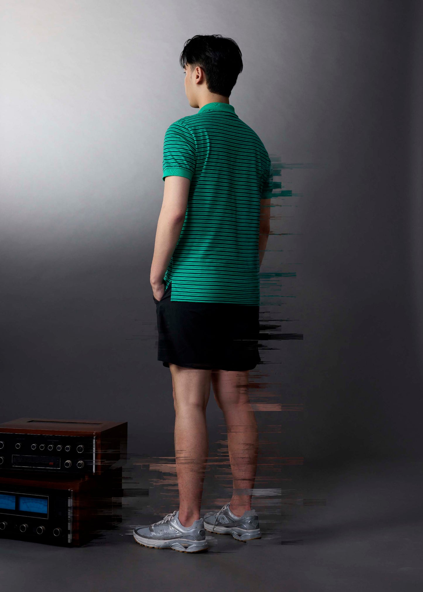 AQUATIC AWE STRIPE SLIM FIT POLO SHIRT