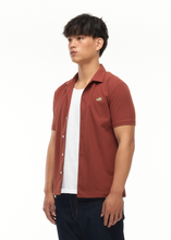 Load image into Gallery viewer, NUTSHELL BROWN CUSTOM FIT CUBAN COLLAR SHIRT
