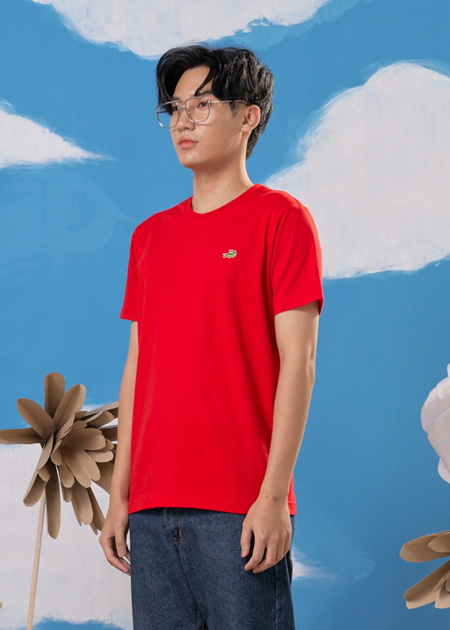 CHERRY TOMATO CUSTOM FIT CREW NECK SHORT SLEEVE T-SHIRT