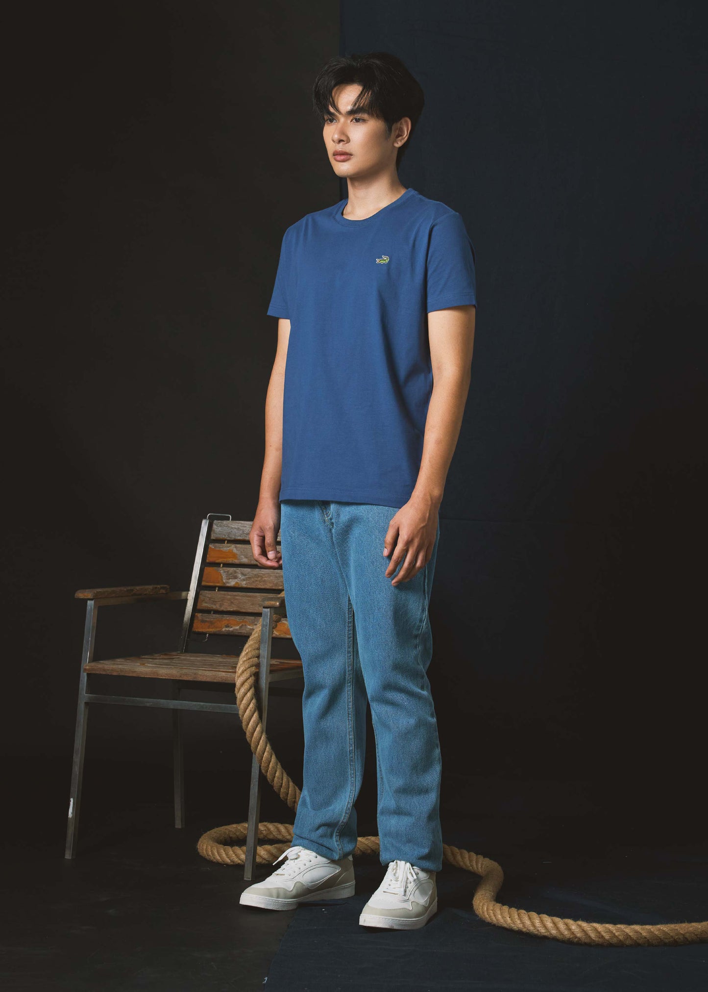 NAVAL ACADEMY BLUE CUSTOM FIT CREW NECK SHORT SLEEVE T-SHIRT