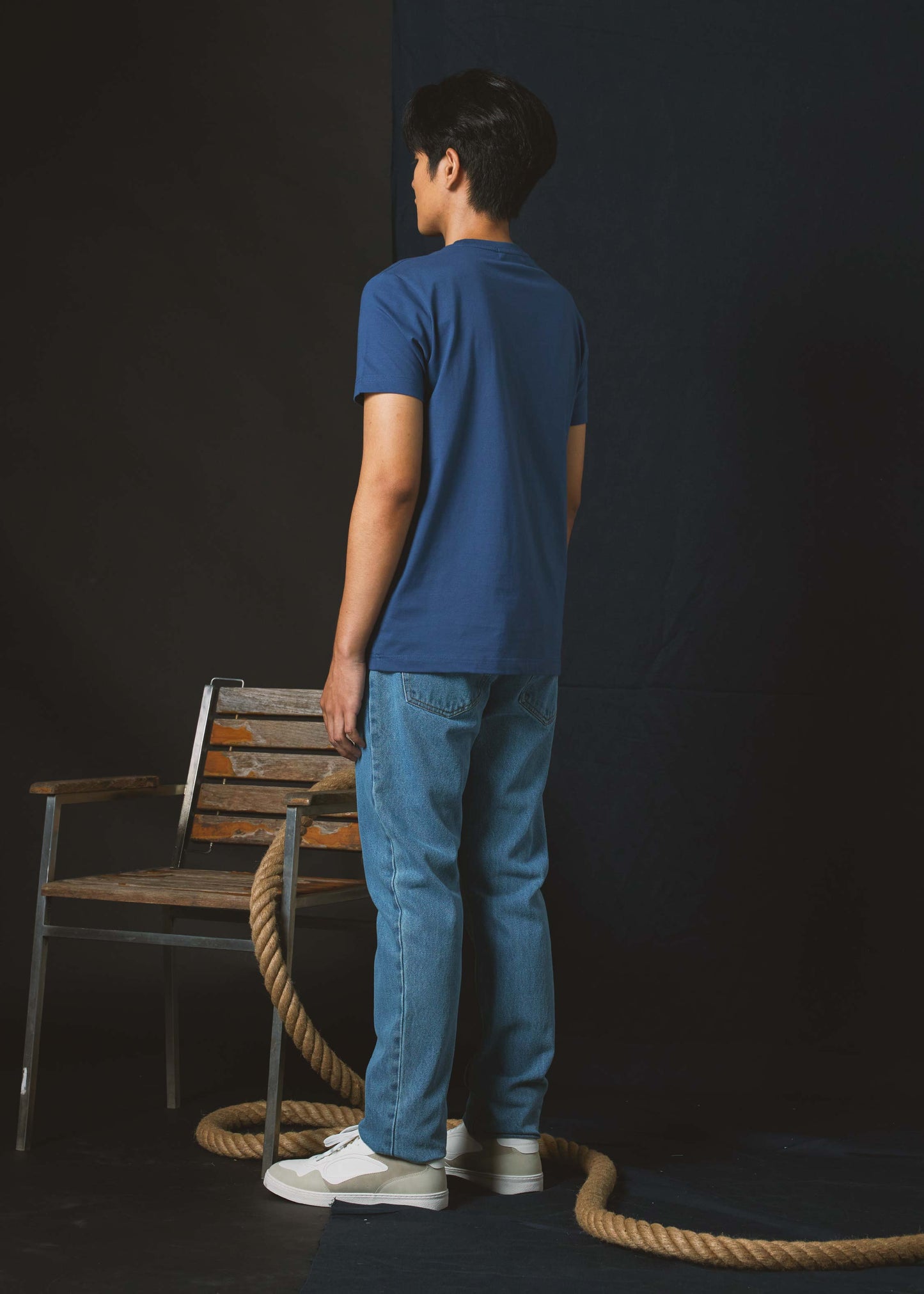 NAVAL ACADEMY BLUE CUSTOM FIT CREW NECK SHORT SLEEVE T-SHIRT