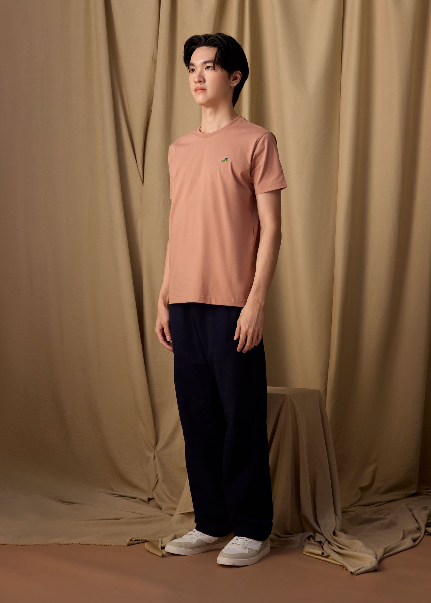 MOCHA MOUSSE BROWN CUSTOM FIT CREW NECK SHORT SLEEVE T-SHIRT