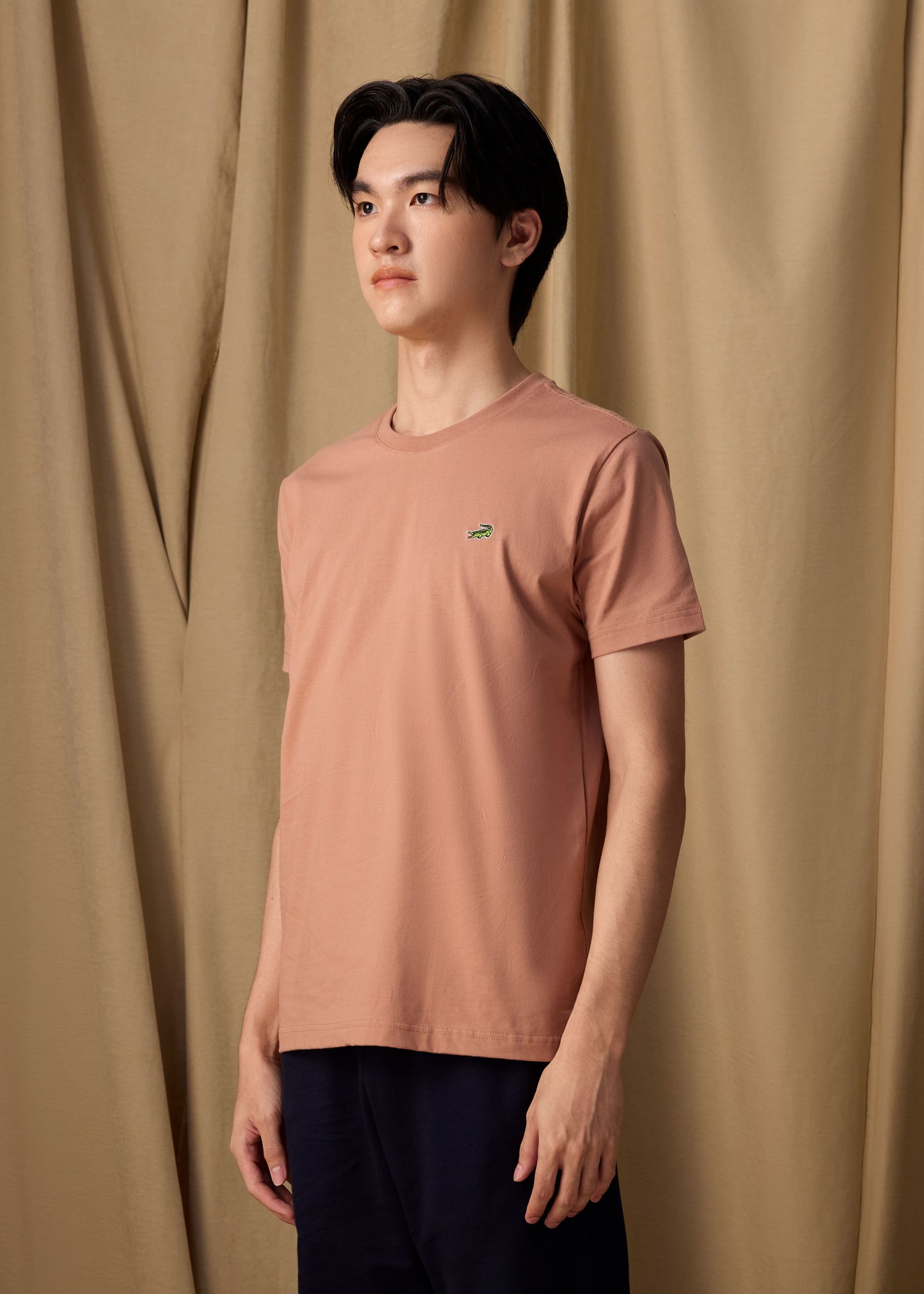 MOCHA MOUSSE BROWN CUSTOM FIT CREW NECK SHORT SLEEVE T-SHIRT