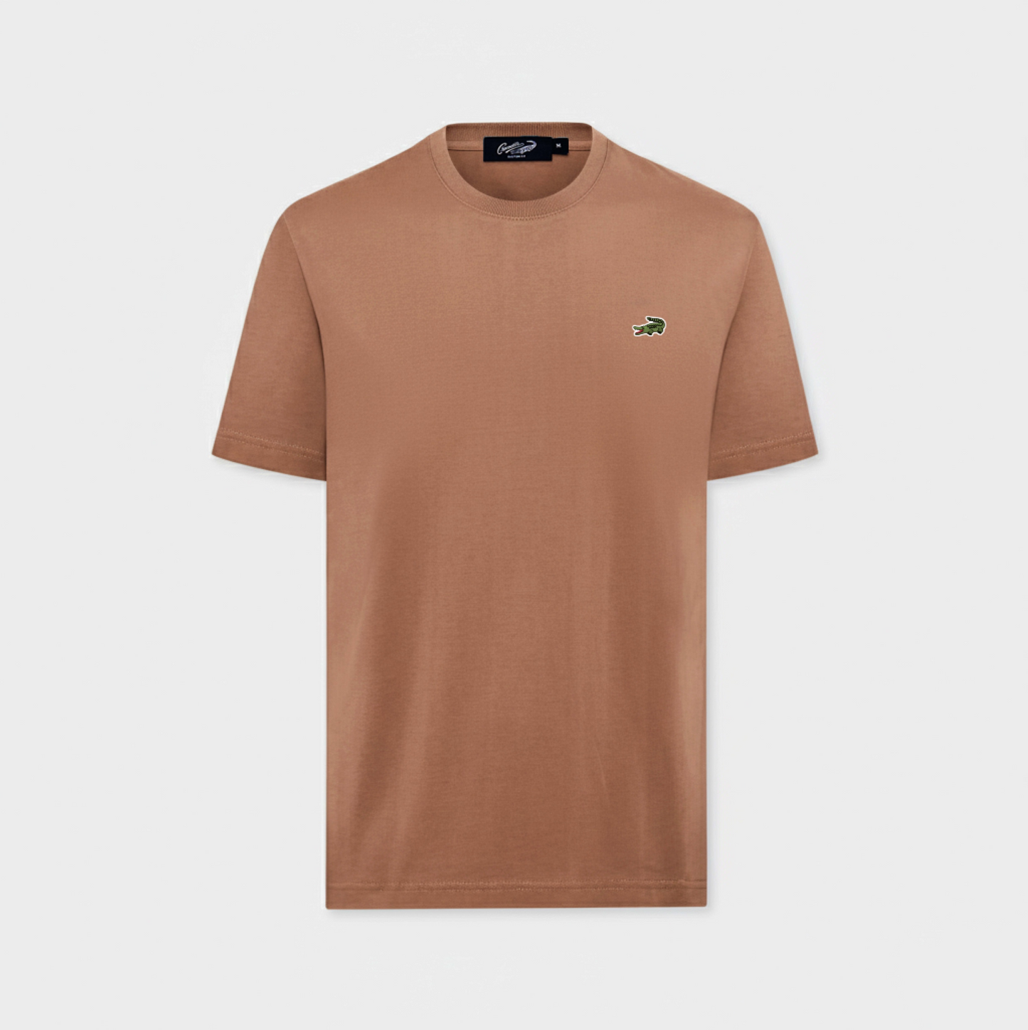 MOCHA MOUSSE BROWN CUSTOM FIT CREW NECK SHORT SLEEVE T-SHIRT