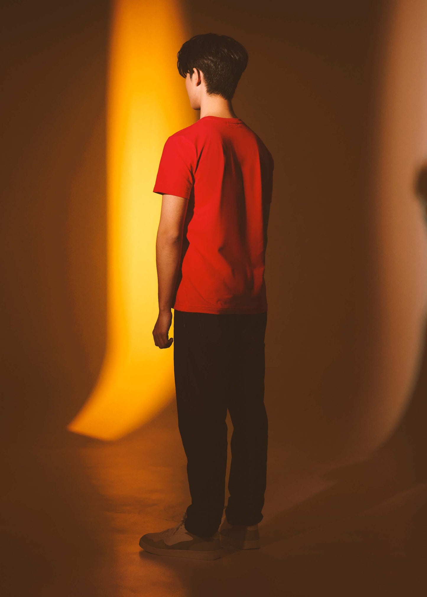 LAVA RED CUSTOM FIT CREW NECK SHORT SLEEVE T-SHIRT