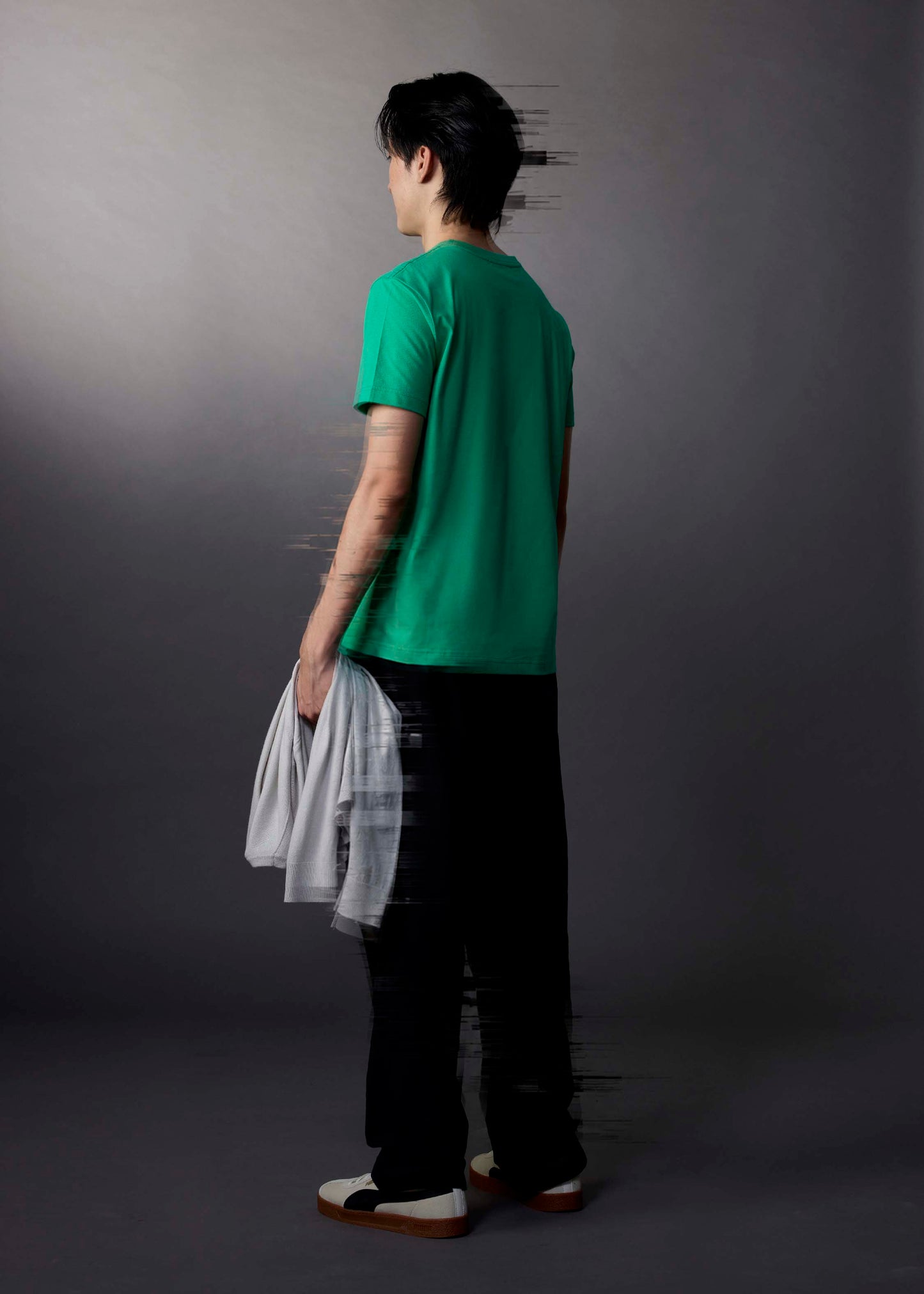 เสื้อยืดคอกลมสีอะควอติกออว์ทรงคัสตอมฟิต