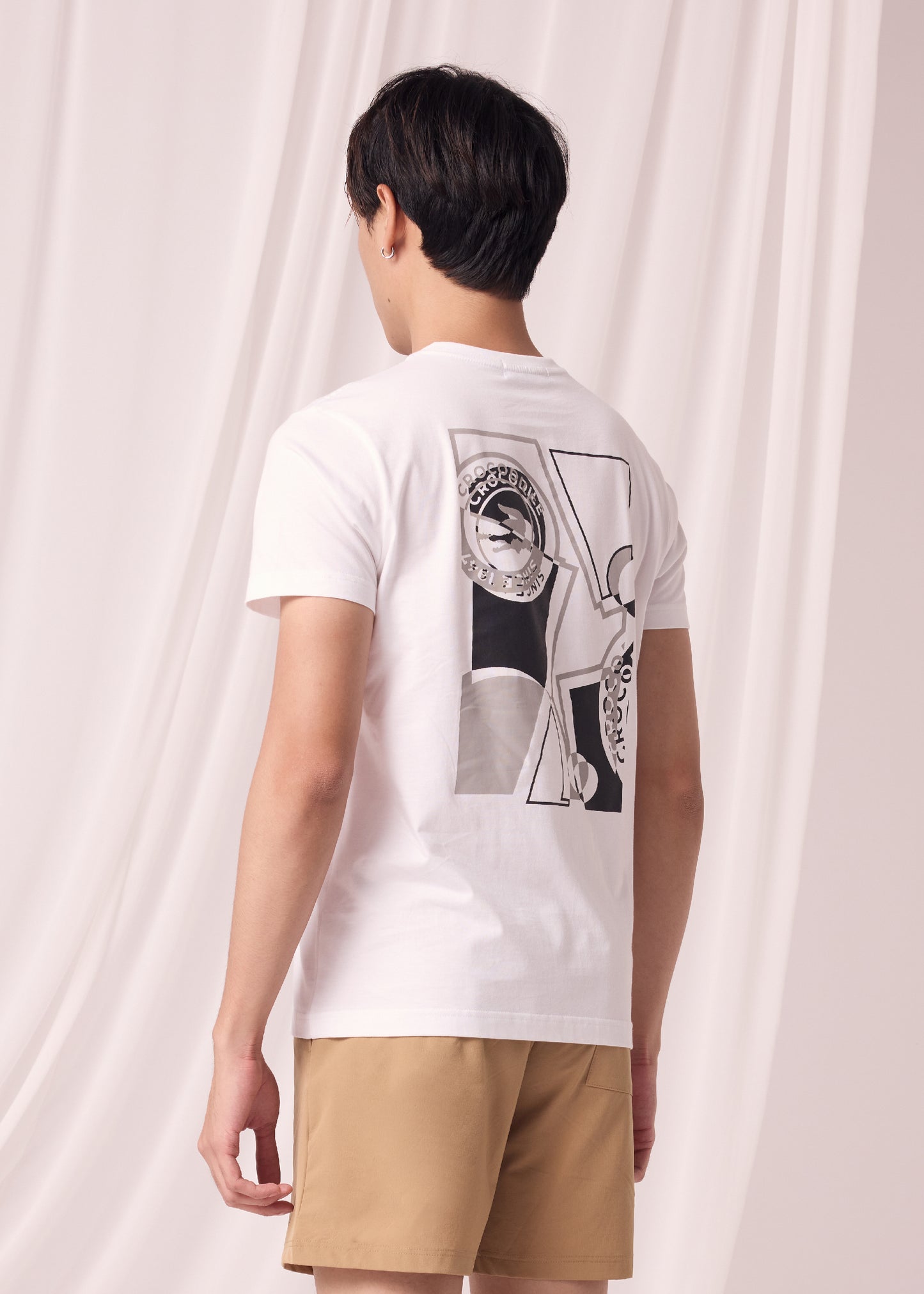 CLOUD DANCER CUSTOM FIT CREW NECK SHORT SLEEVE T-SHIRT WITH GRAPHIC PRINT