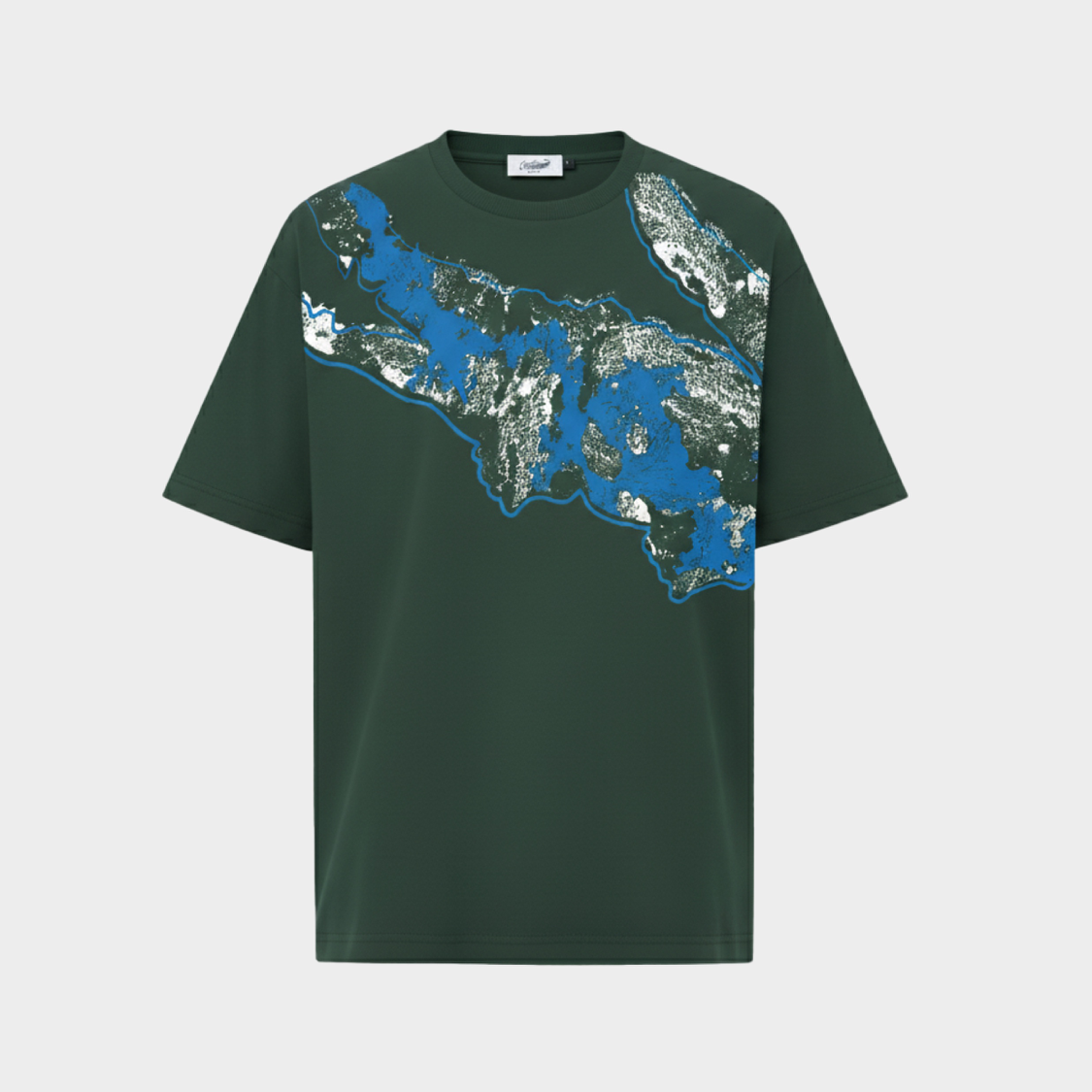 MAGICAL FOREST OVERSIZED CREW NECK SHORT SLEEVE T-SHIRT WITH GRAPHIC PRINT