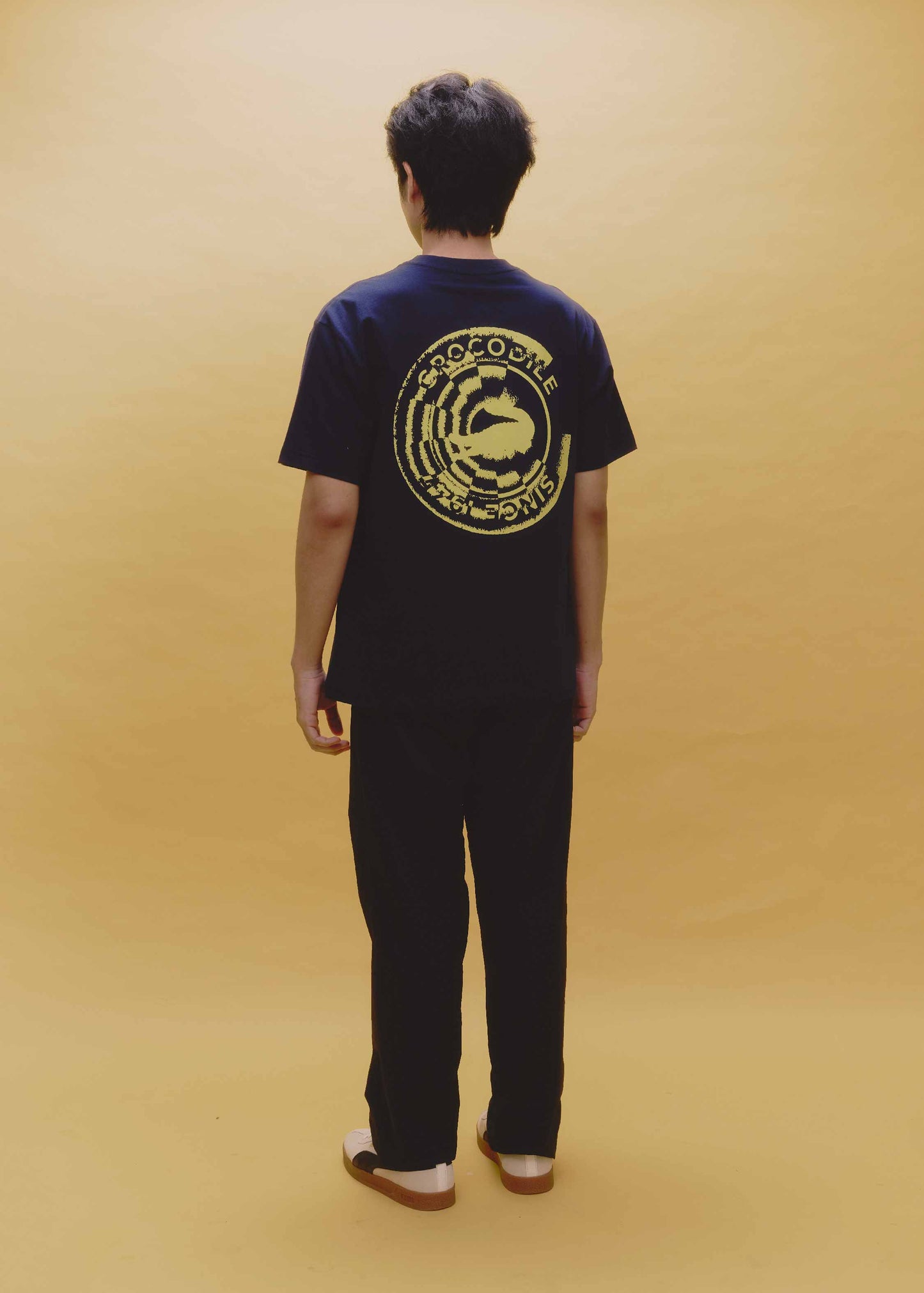 NAVY OVERSIZED CREW NECK SHORT SLEEVE T-SHIRT WITH GRAPHIC PRINT