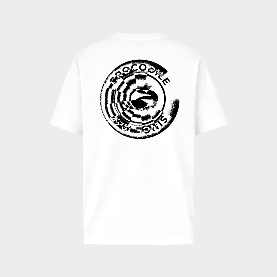 WHITE OVERSIZED CREW NECK SHORT SLEEVE T-SHIRT WITH GRAPHIC PRINT