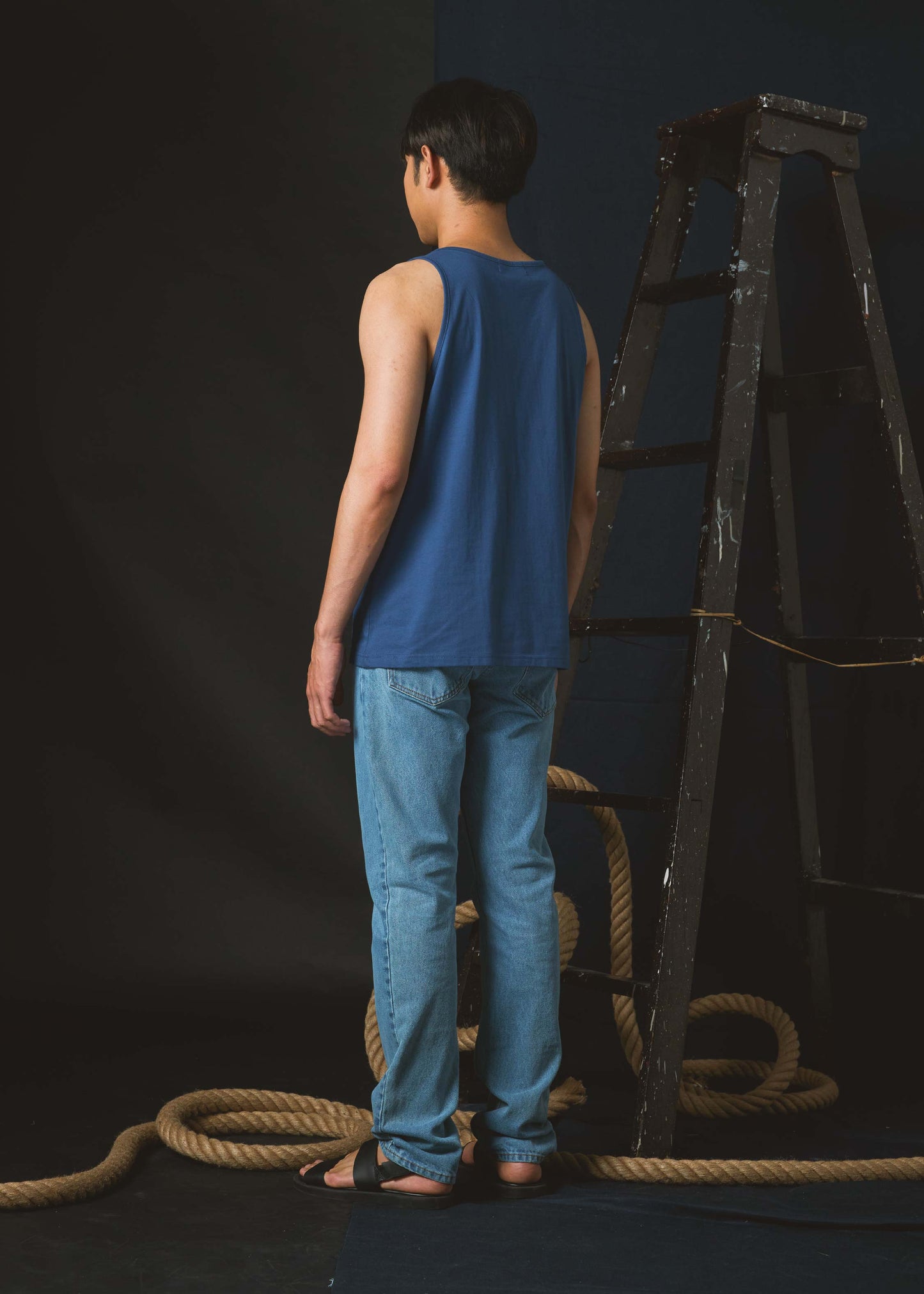 NAVAL ACADEMY BLUE CUSTOM FIT TANK SINGLET