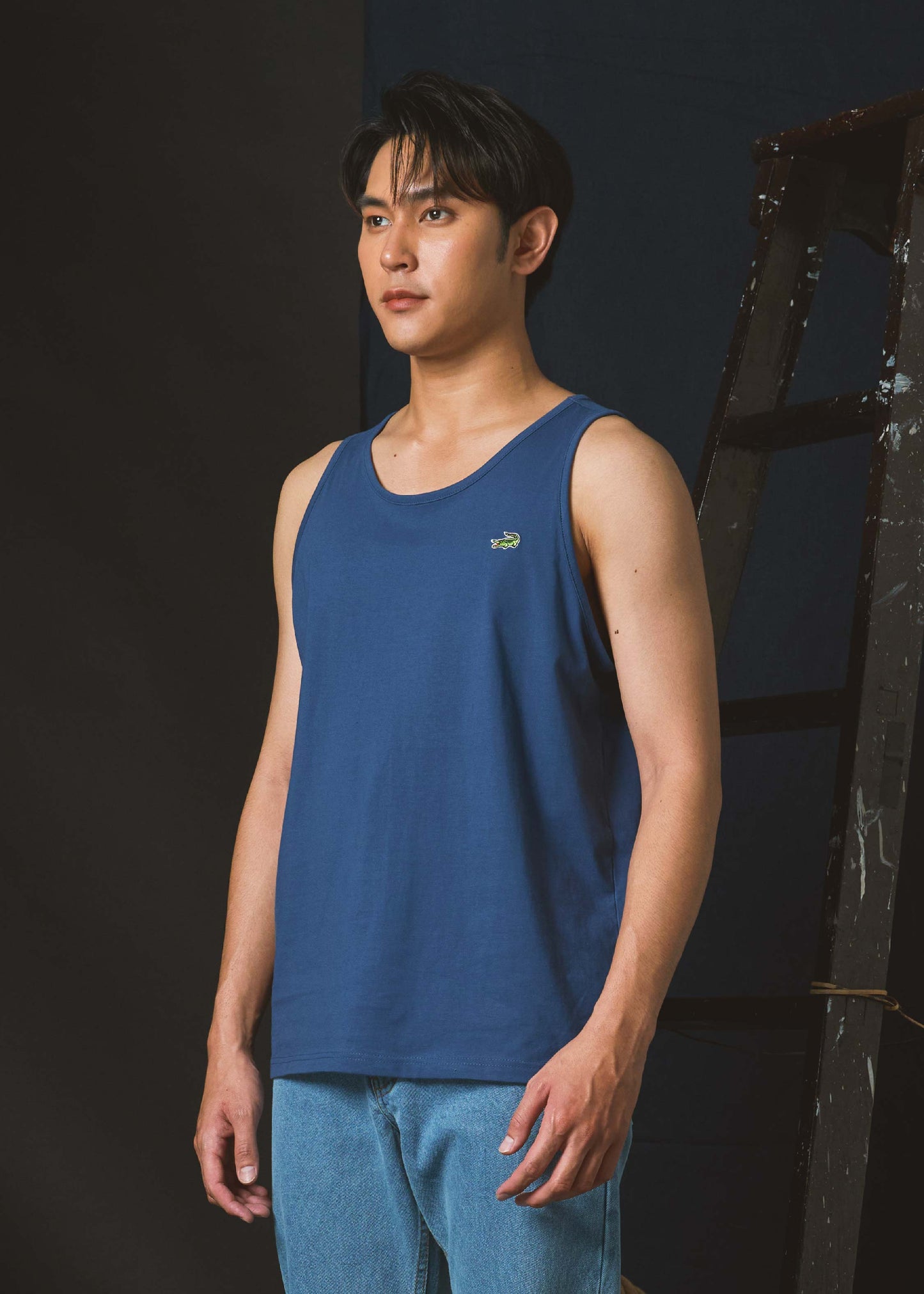 NAVAL ACADEMY BLUE CUSTOM FIT TANK SINGLET