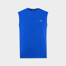 Load image into Gallery viewer, PERFORMANCE BLUE CUSTOM FIT CREW NECK SLEEVELESS T-SHIRT
