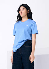 Load image into Gallery viewer, TRANQUIL BLUE CUSTOM FIT CREW NECK T-SHIRT WITH GRAPHIC PRINT BACK
