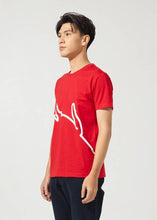 Load image into Gallery viewer, MOLTEN LAVA RED CUSTOM FIT T-SHIRT WITH GRAPHIC PRINT
