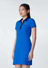 Load image into Gallery viewer, PERFORMANCE BLUE WOMEN POLO DRESS WITH COLOUR BLOCK
