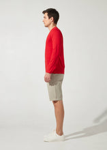 โหลดรูปภาพลงในเครื่องมือใช้ดูของ Gallery เสื้อยืดคอกลมแขนยาวสีแดง MOLTEN LAVA RED ทรงคัสตอมฟิต
