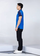Load image into Gallery viewer, PERFORMANCE BLUE CUSTOM FIT COLOUR BLOCK POLO SHIRT
