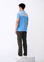 Load image into Gallery viewer, TRANQUIL BLUE REGULAR FIT STRIPE POLO SHIRT
