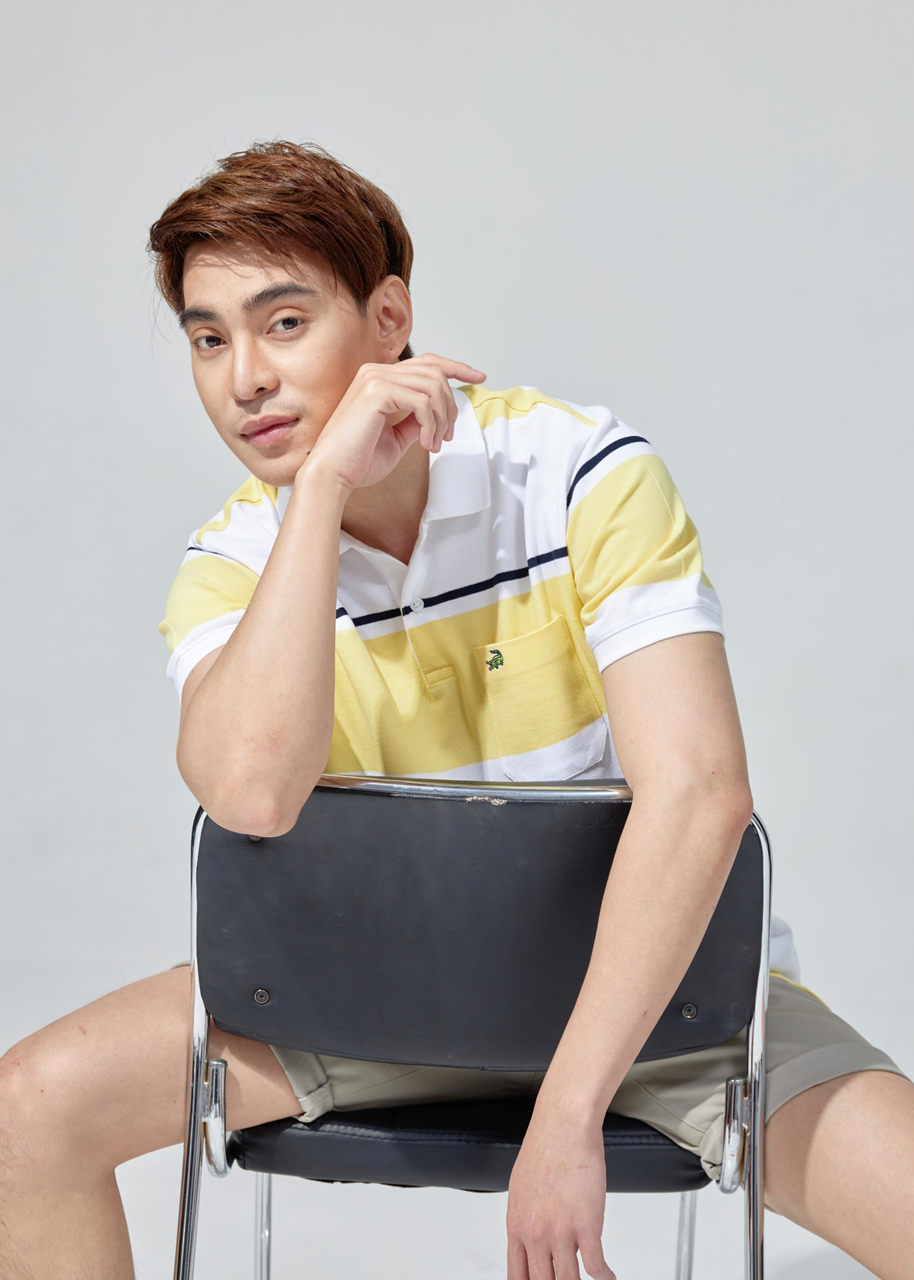 POPCORN YELLOW STRIPE REGULAR FIT POLO SHIRT