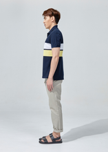 Load image into Gallery viewer, POPCORN YELLOW STRIPE SLIM FIT POLO SHIRT
