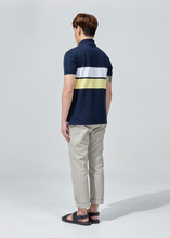 Load image into Gallery viewer, POPCORN YELLOW STRIPE SLIM FIT POLO SHIRT
